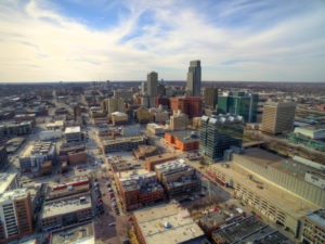 An aerial view of Omaha.