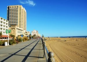 A view of the Virginia Beach boardwalk.