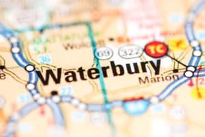 waterbury ct on a map