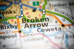 broken arrow oklahoma on a map